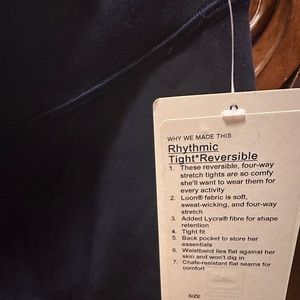 Ivivva NWT Navy Rhythmic Tight Size 12